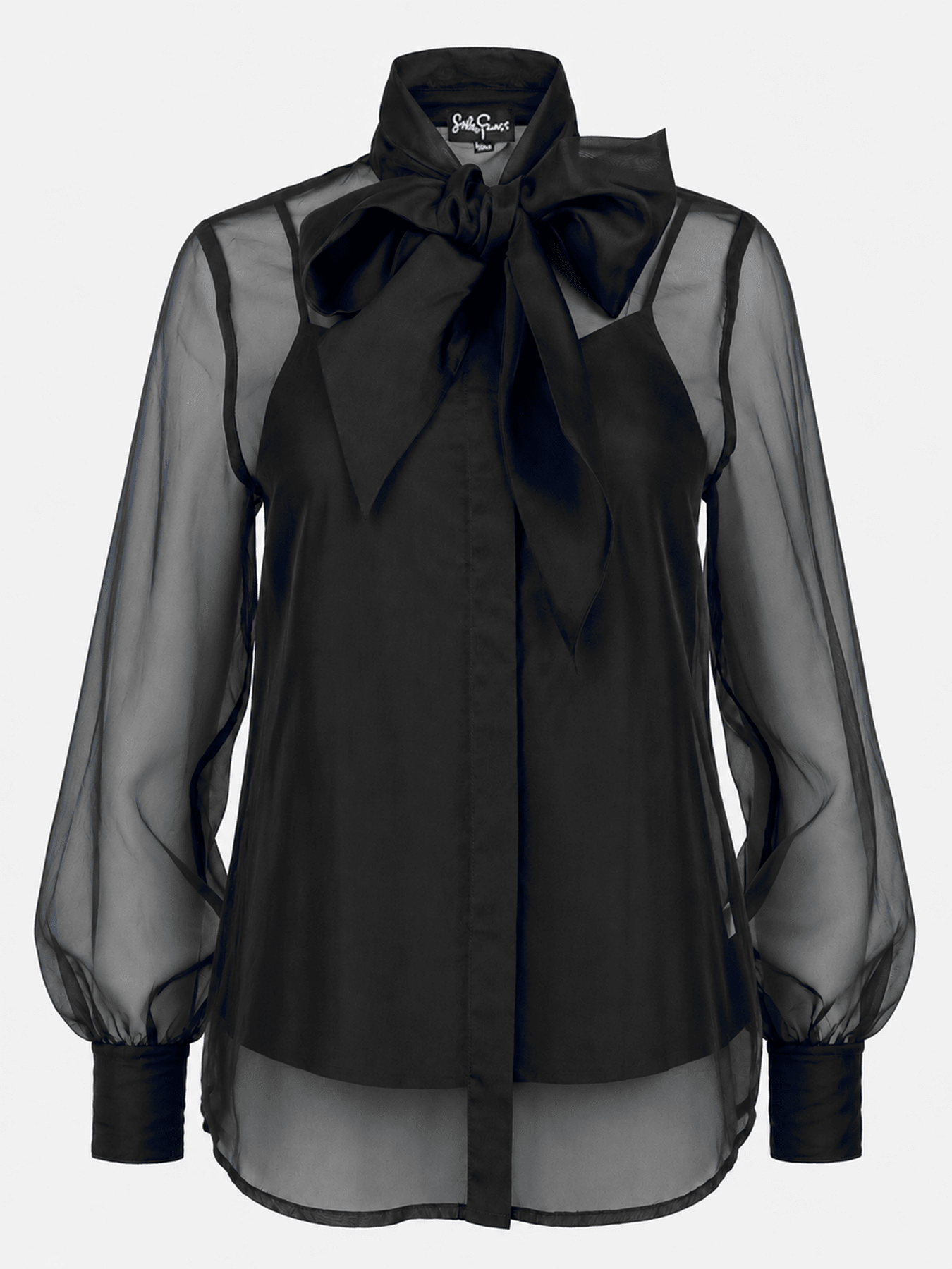ALESSANDRA blouse Black Organza - Lesley Evers-Black-Shop-Shop/All Products