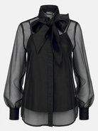ALESSANDRA blouse Black Organza - Lesley Evers-Black-Shop-Shop/All Products