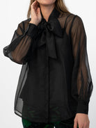 ALESSANDRA blouse Black Organza - Lesley Evers-Black-Shop-Shop/All Products