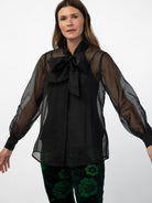 ALESSANDRA blouse Black Organza - Lesley Evers-Black-Shop-Shop/All Products