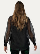 ALESSANDRA blouse Black Organza - Lesley Evers-Black-Shop-Shop/All Products