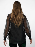 ALESSANDRA blouse Black Organza - Lesley Evers-Black-Shop-Shop/All Products