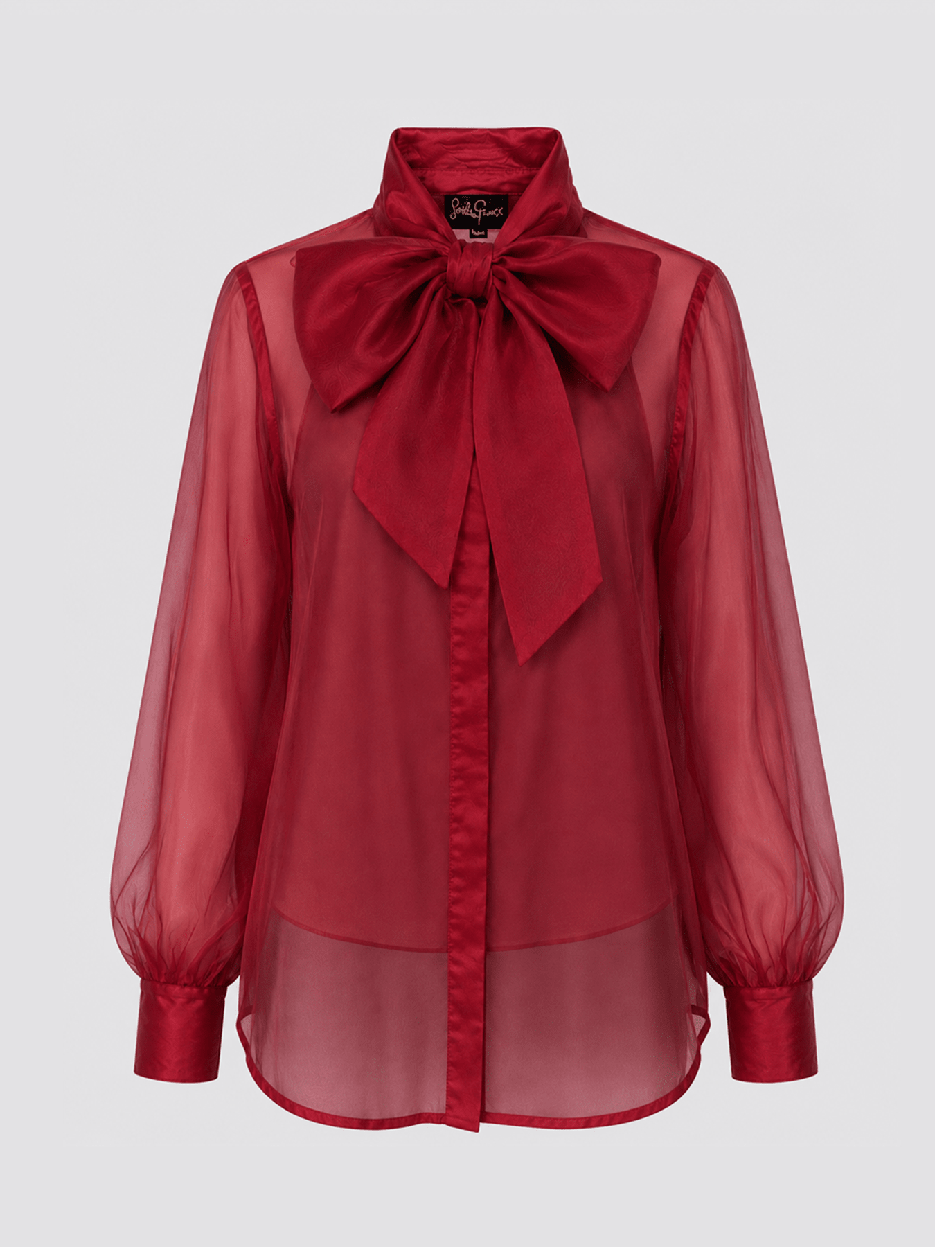 ALESSANDRA blouse Burgundy Organza - Lesley Evers-Black-Shop-Shop/All Products