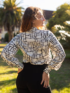 ALESSANDRA blouse Pebbles Ivory - Lesley Evers - Black - Shop - Shop/All Products