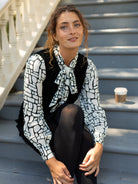 ALESSANDRA blouse Pebbles Ivory - Lesley Evers - Black - Shop - Shop/All Products