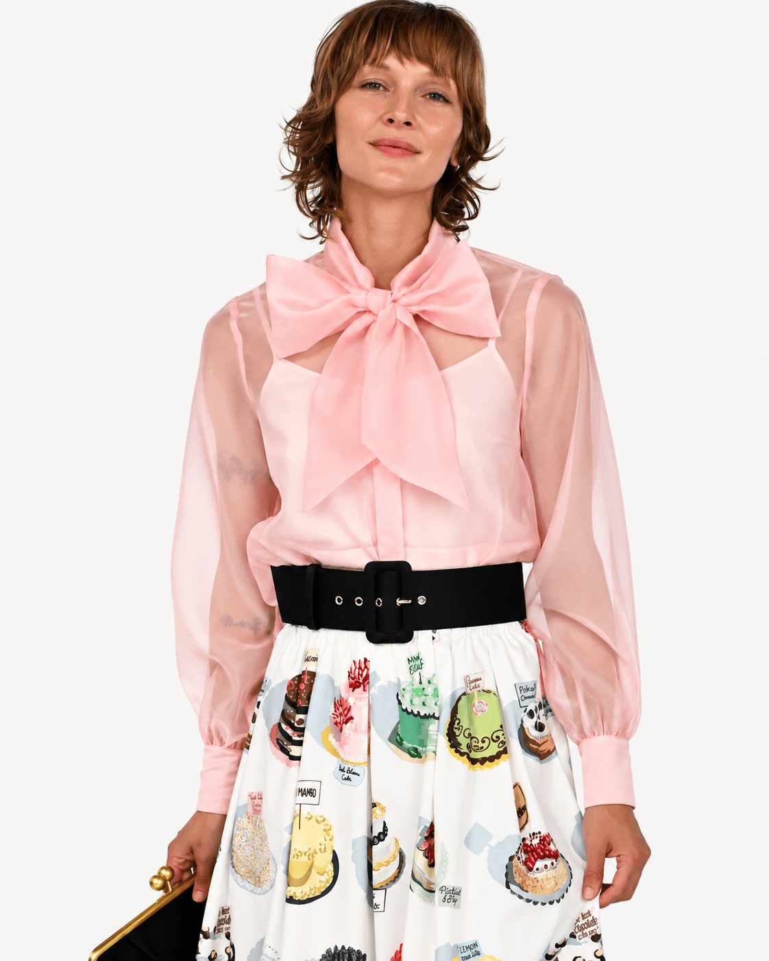 ALESSANDRA blouse Pink Organza - Lesley Evers-Black-Shop-Shop/All Products