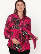 ALESSANDRA blouse Splendor Red - Lesley Evers-Black-Shop-Shop/All Products