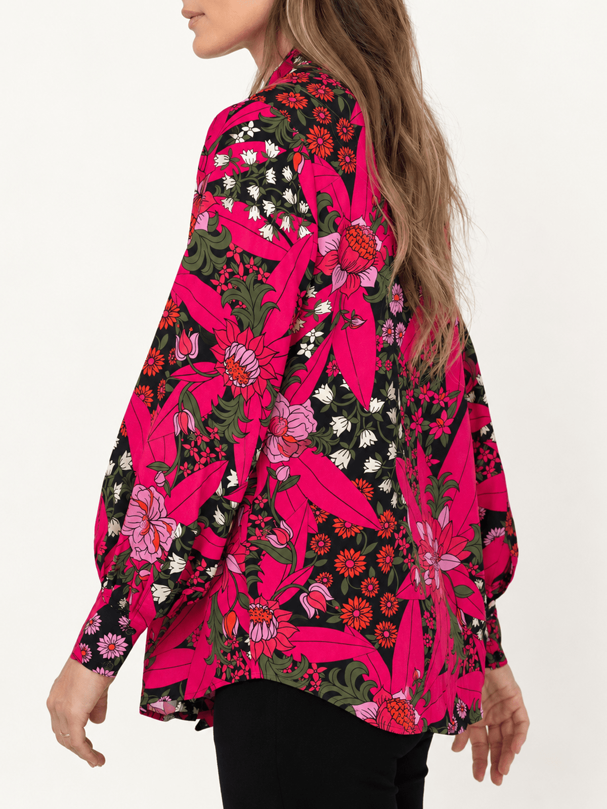 ALESSANDRA blouse Splendor Red - Lesley Evers-Black-Shop-Shop/All Products