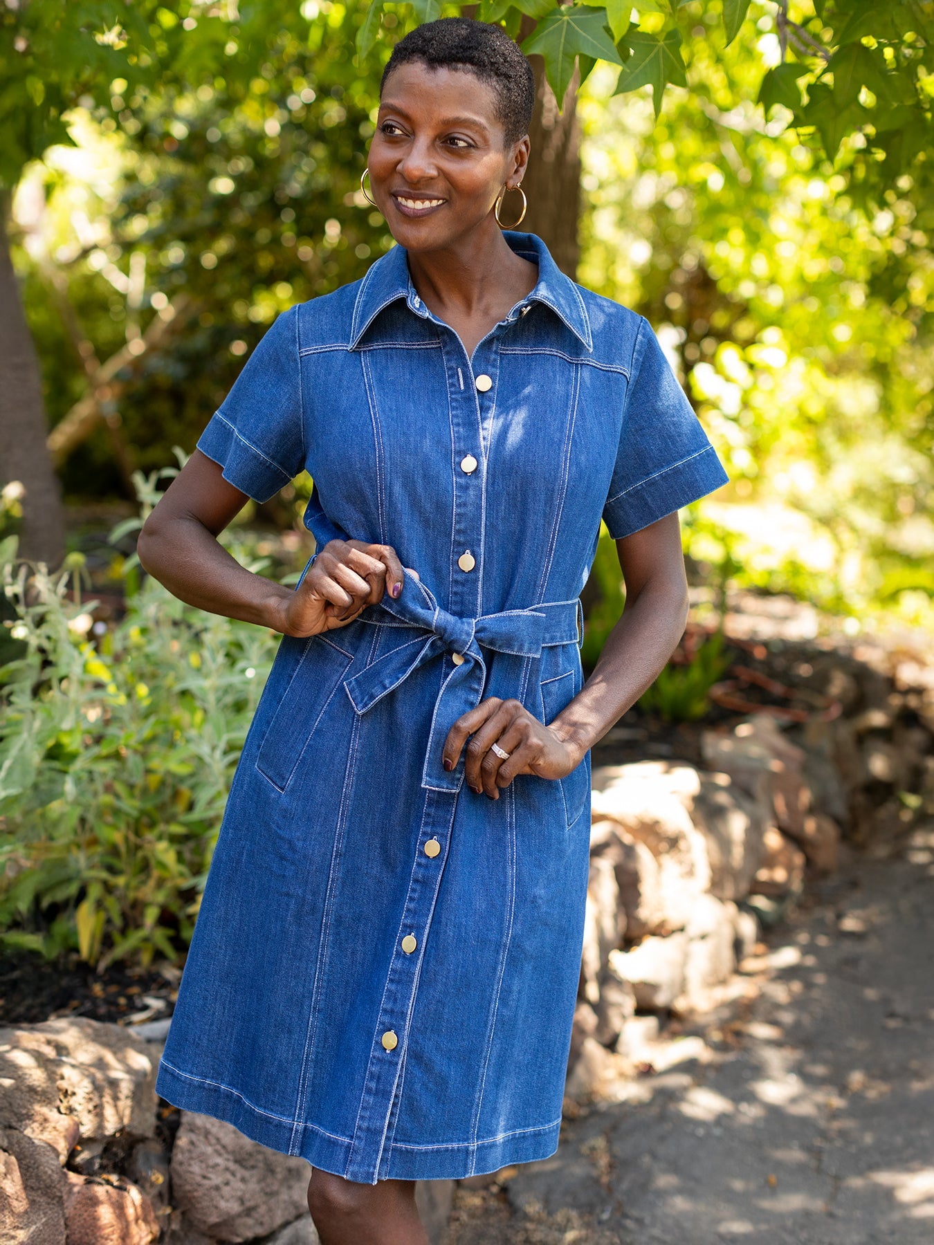 ALEXA dress Indigo Denim – Lesley Evers
