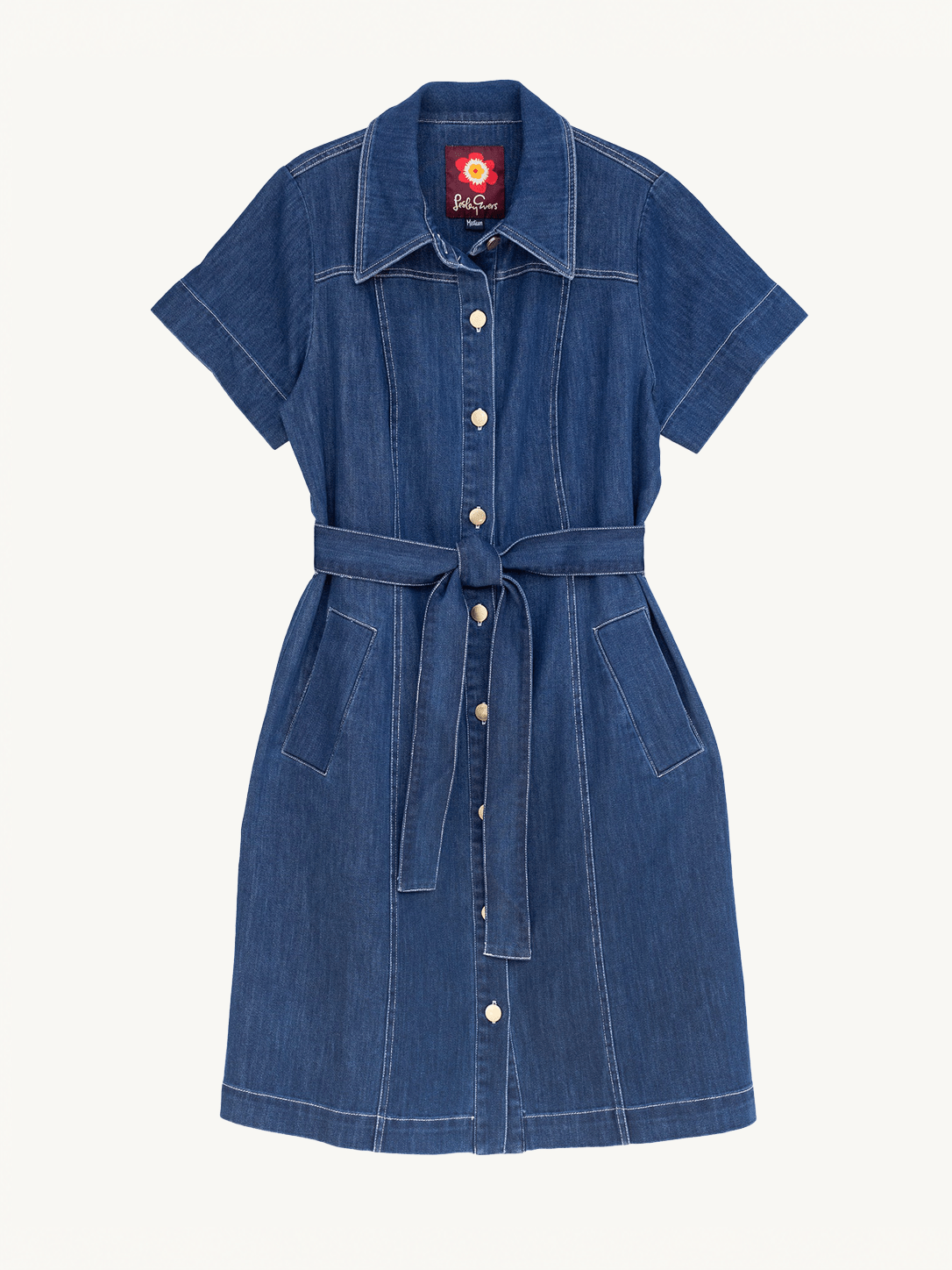 ALEXA dress Indigo Denim - Lesley Evers-denim-Dress-Shop