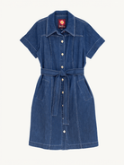ALEXA dress Indigo Denim - Lesley Evers-denim-Dress-Shop