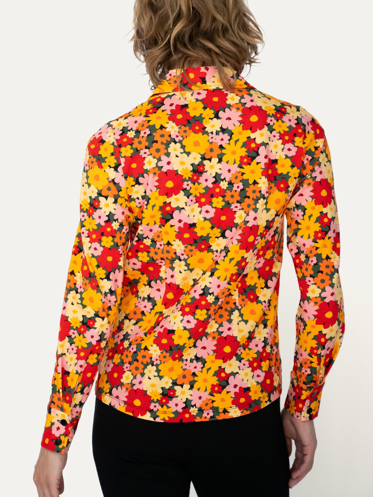 ALICE blouse Cosmos Orange - Lesley Evers-alice-Button Top-clothing