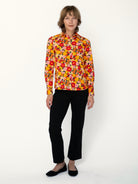 ALICE blouse Cosmos Orange - Lesley Evers-alice-Button Top-clothing