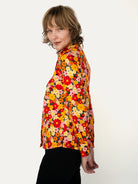 ALICE blouse Cosmos Orange - Lesley Evers-alice-Button Top-clothing