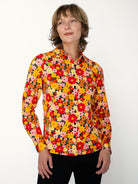 ALICE blouse Cosmos Orange - Lesley Evers-alice-Button Top-clothing