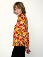 ALICE blouse Cosmos Orange - Lesley Evers-alice-Button Top-clothing