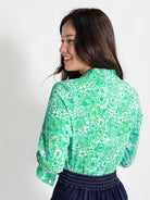 ALICE blouse Flower Patch Green - Lesley Evers - alice - Button Top - clothing