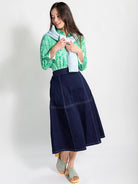 ALICE blouse Flower Patch Green - Lesley Evers - alice - Button Top - clothing