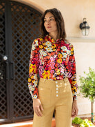 ALICE blouse Garden Party Pink - Lesley Evers - alice - Button Top - clothing