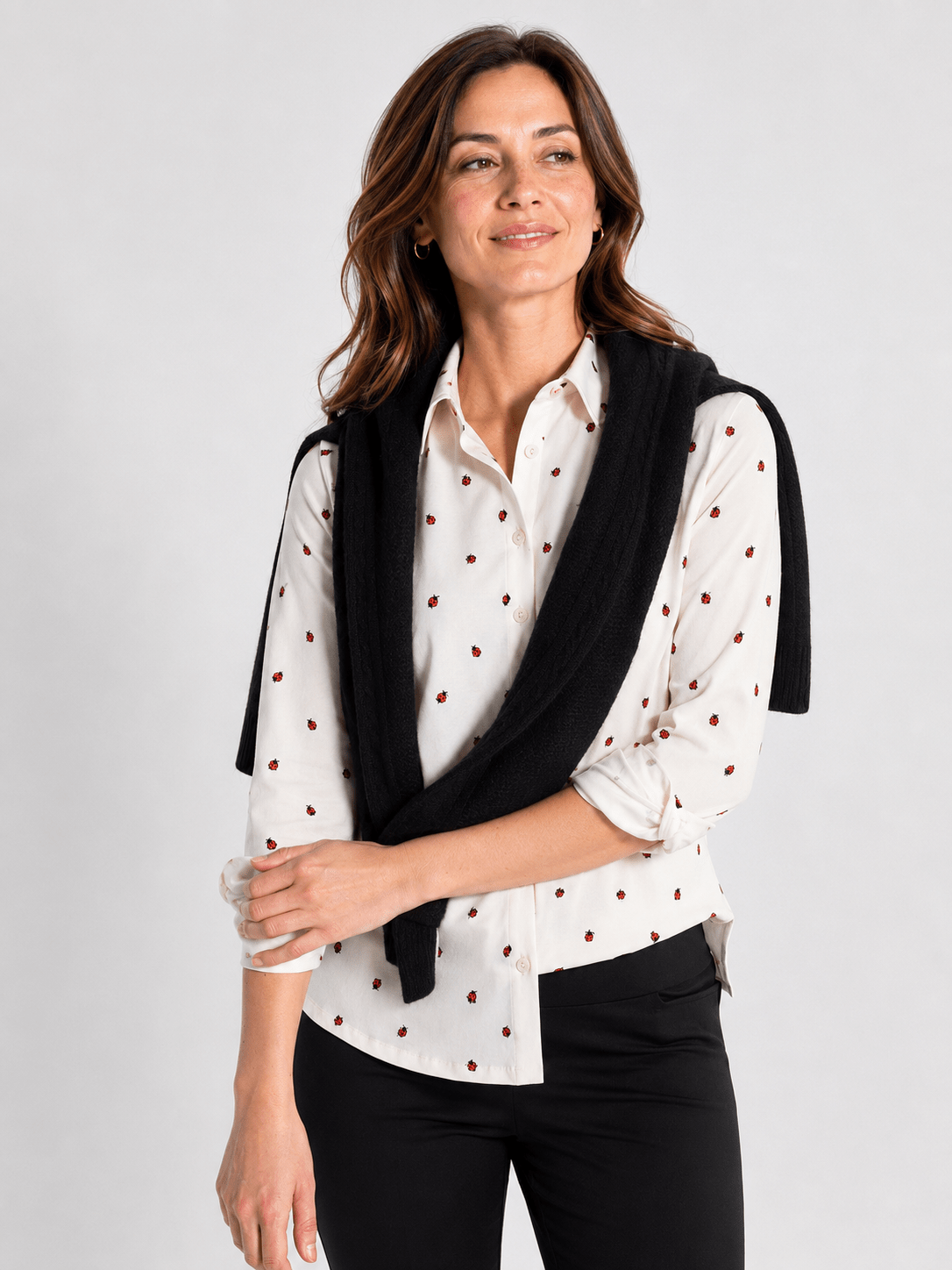 ALICE blouse Ladybugs - Lesley Evers-alice-Button Top-clothing