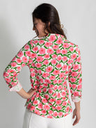 ALICE blouse Mod Blossoms Pink - Lesley Evers - alice - Button Top - clothing