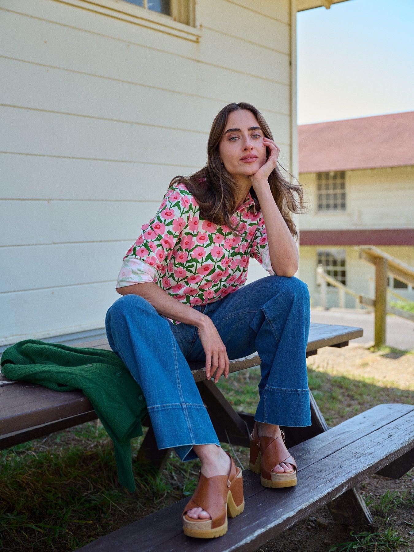 ALICE blouse Mod Blossoms Pink - Lesley Evers - alice - Button Top - clothing