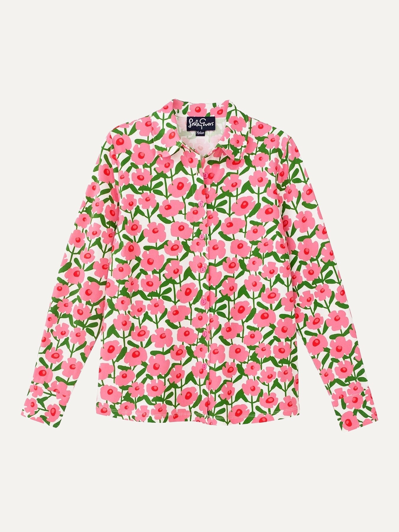 ALICE blouse Mod Blossoms Pink - Lesley Evers-alice-Button Top-clothing