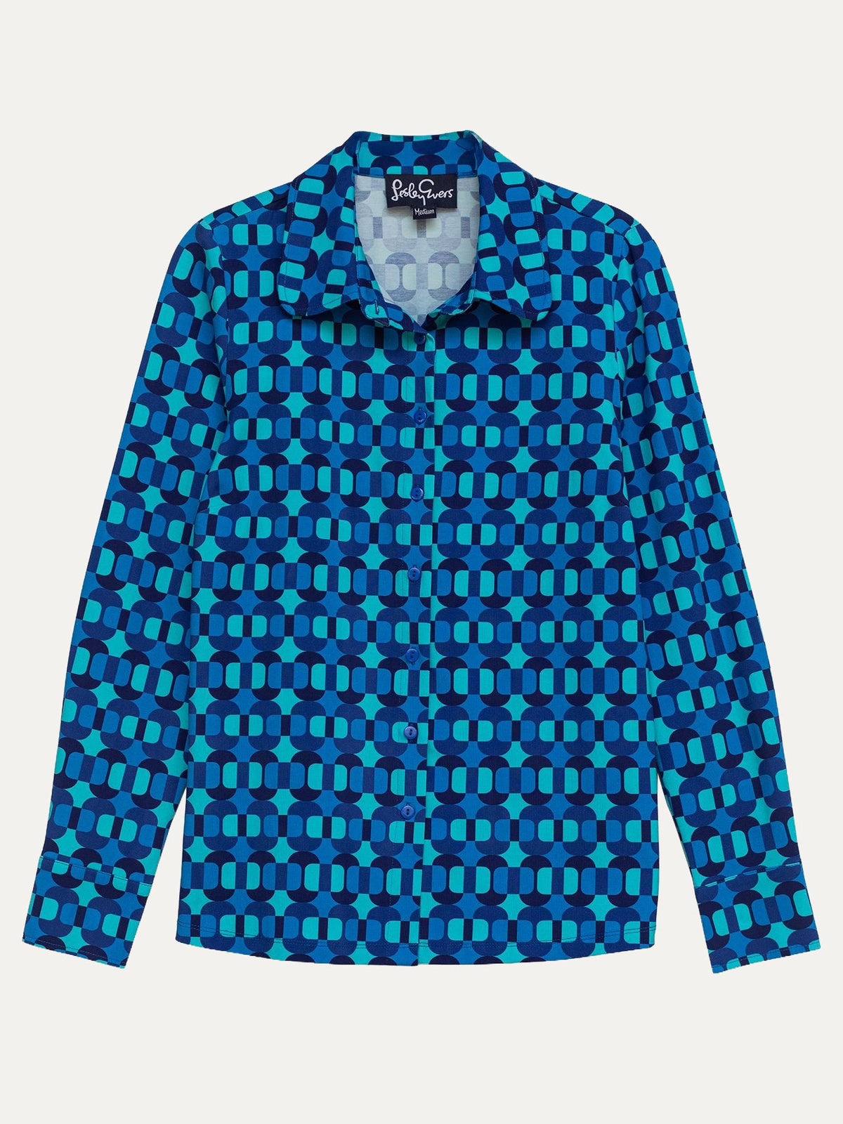 ALICE blouse Picardy Blue - Lesley Evers-alice-Button Top-clothing