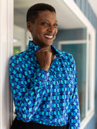 ALICE blouse Picardy Blue - Lesley Evers - alice - Button Top - clothing