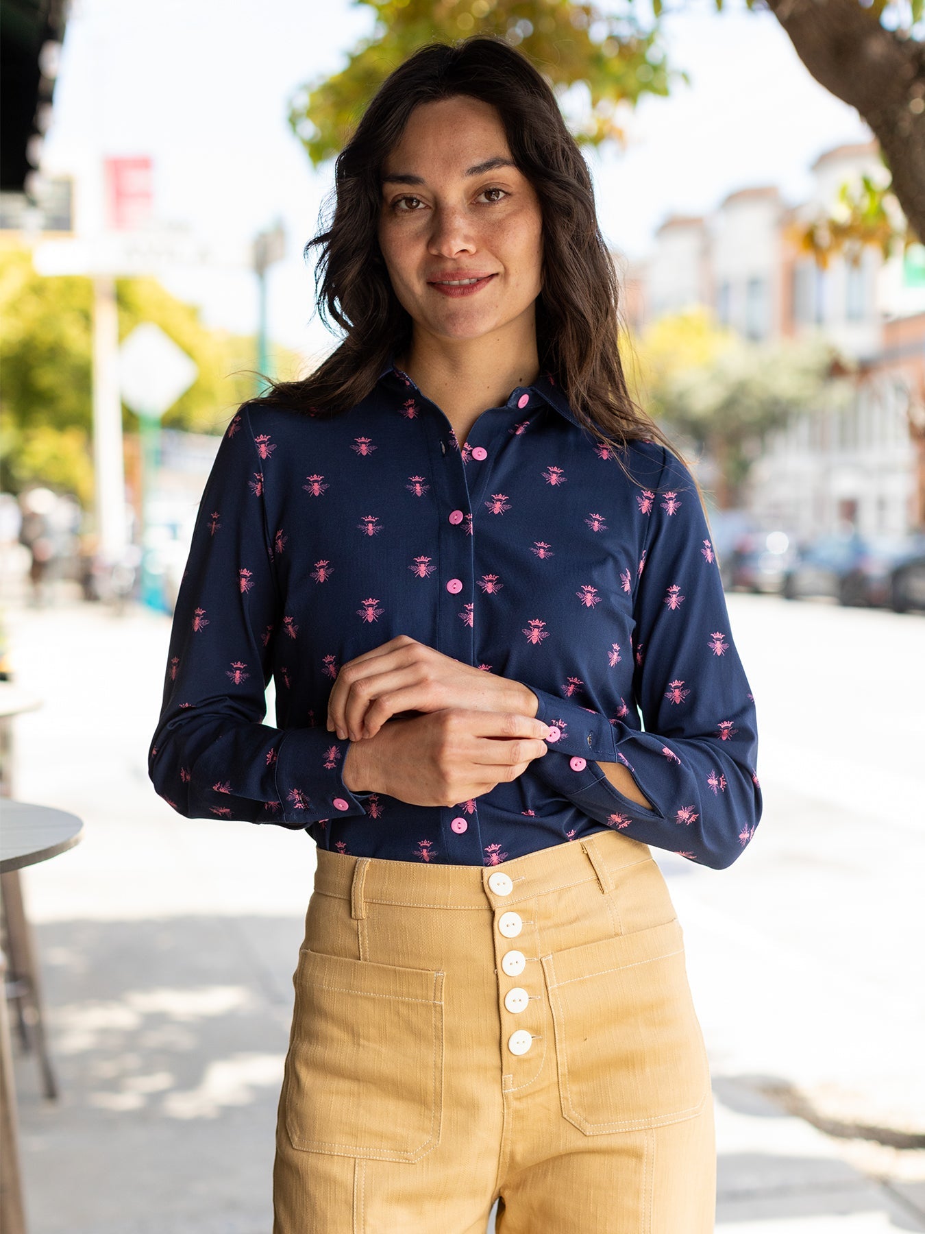 トップス Alice check ribbon tops ALICE blouse Queen Bee – Lesley Evers