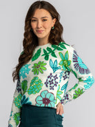 AMELIA sweater Dazzle Flower Blue - Lesley Evers - Best Seller - Shop - Shop/All Products