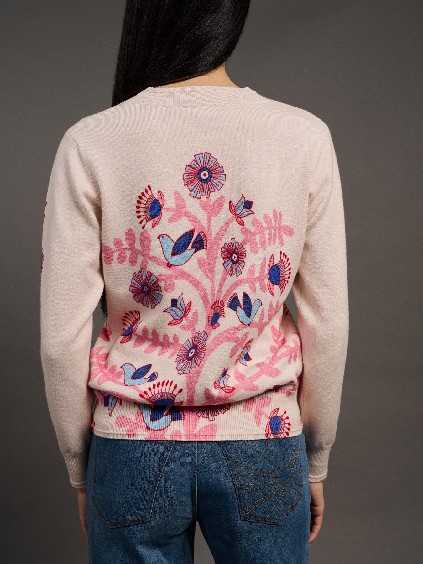 AMELIA sweater Doves Pink - Lesley Evers - new - Shop - Shop/All Products