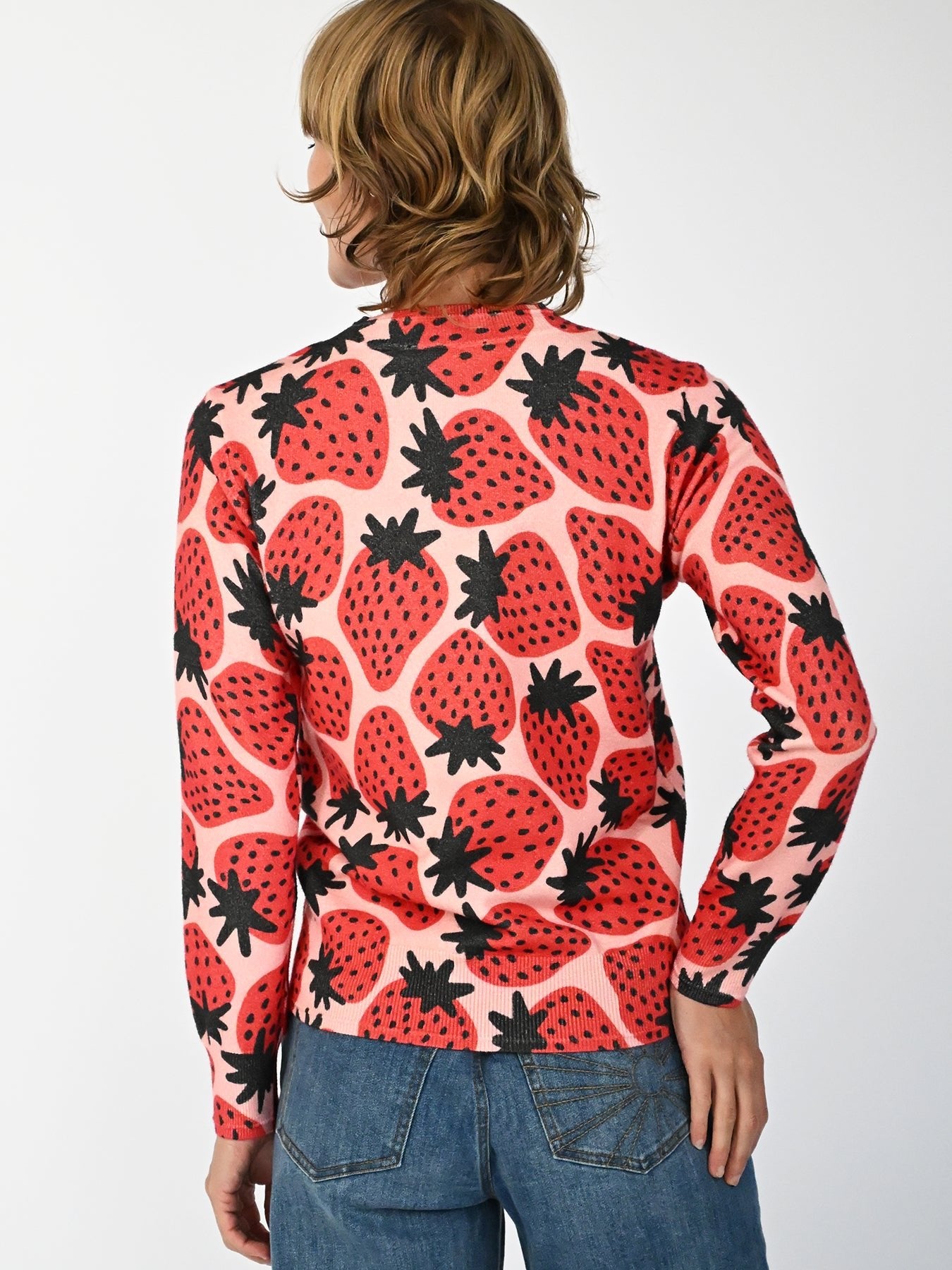 AMELIA sweater Strawberries - Lesley Evers-Shop-Shop/All Products-Shop/Separates