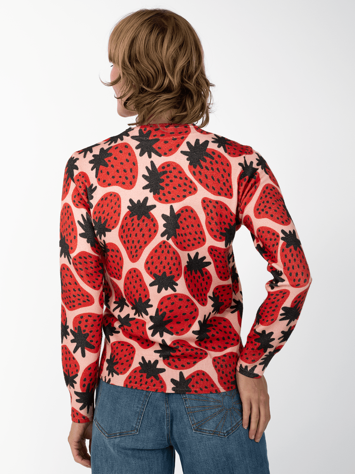 AMELIA sweater Strawberries - Lesley Evers-Shop-Shop/All Products-Shop/Separates