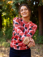 AMELIA sweater Strawberries - Lesley Evers - Shop - Shop/All Products - Shop/Separates