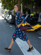 AMY dress Navy Birds - Lesley Evers-new arrival-Shop-Shop/All Products