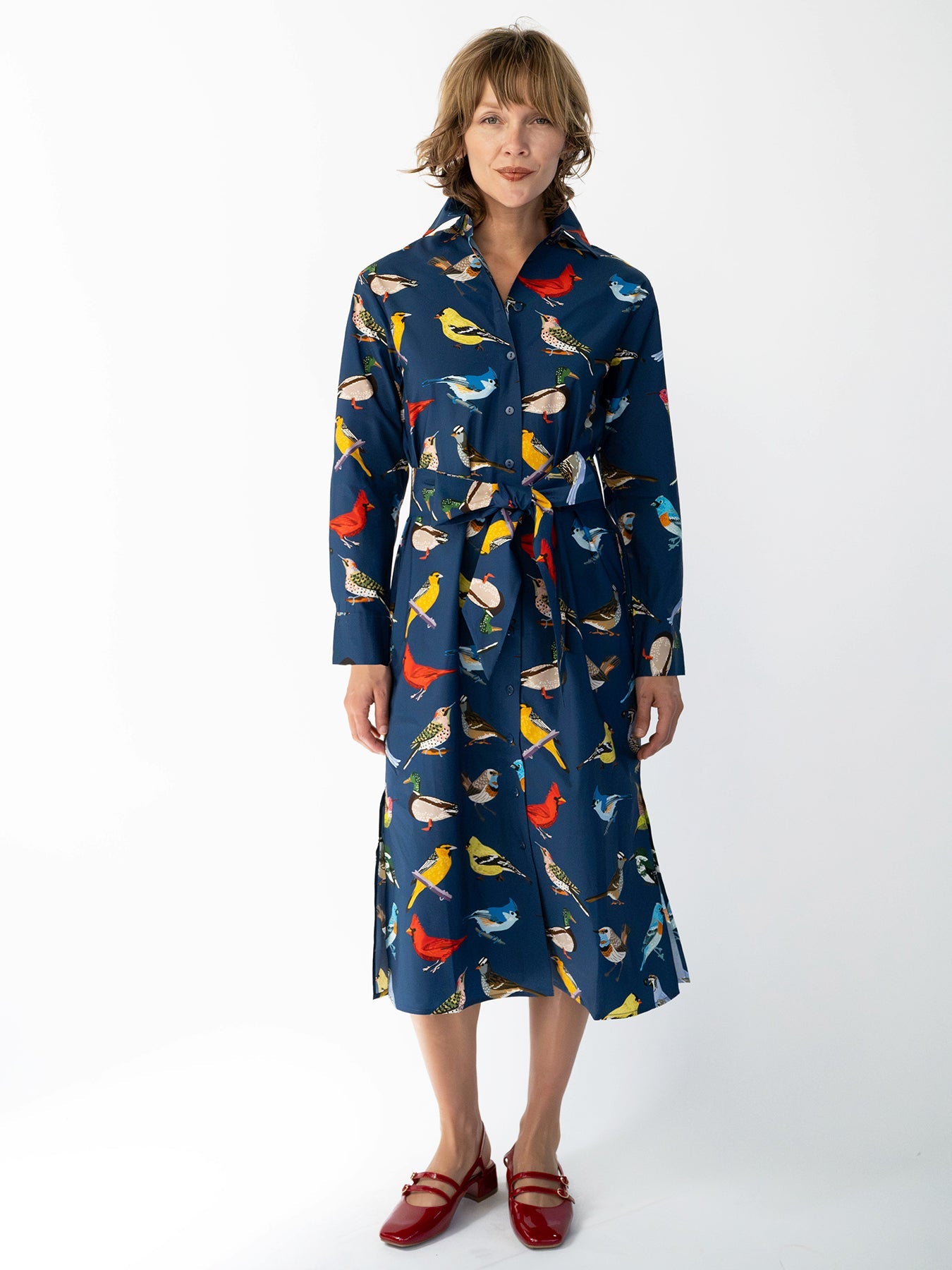 AMY dress Navy Birds - Lesley Evers-new arrival-Shop-Shop/All Products