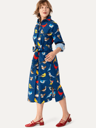 AMY dress Navy Birds - Lesley Evers-new arrival-Shop-Shop/All Products