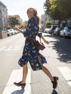 AMY dress Navy Birds - Lesley Evers-new arrival-Shop-Shop/All Products