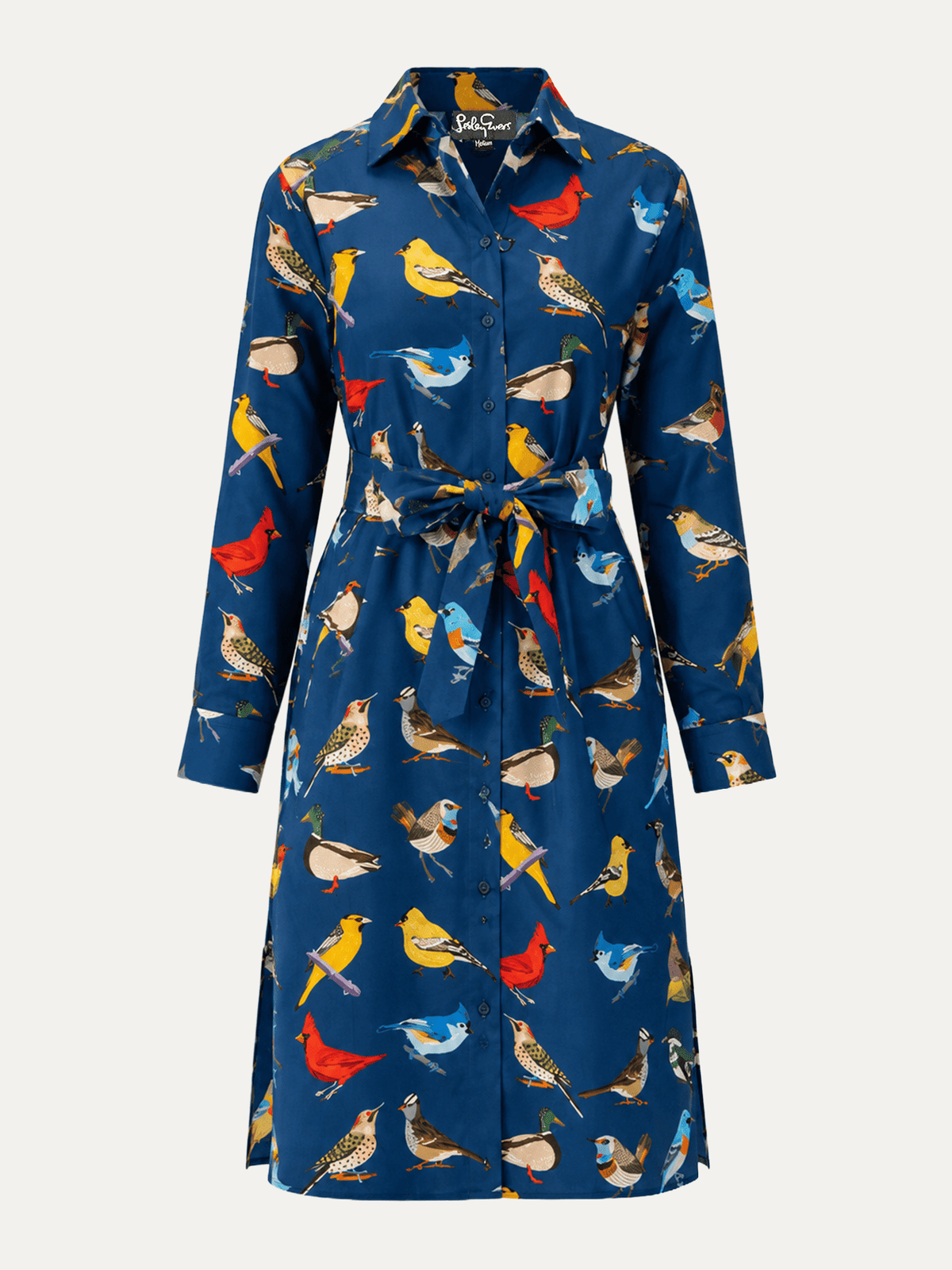 AMY dress Navy Birds - Lesley Evers-new arrival-Shop-Shop/All Products