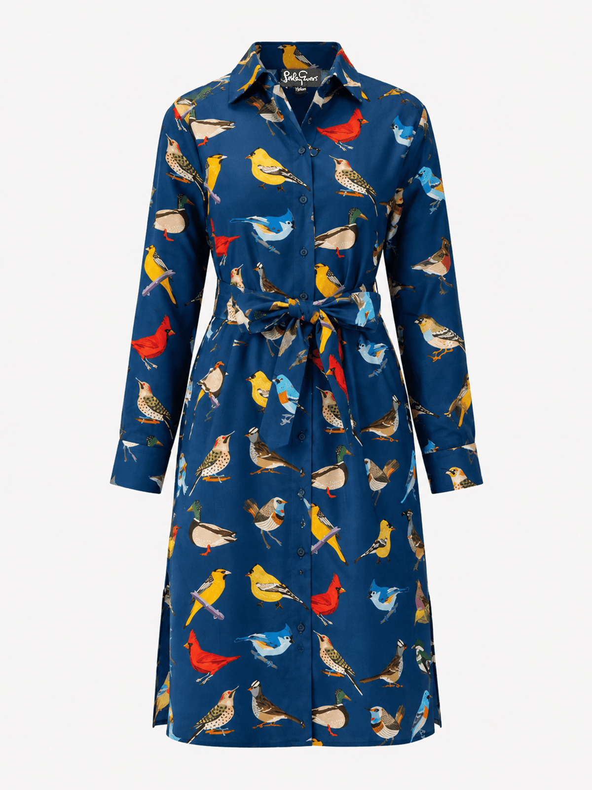 AMY dress Navy Birds - Lesley Evers-new arrival-Shop-Shop/All Products