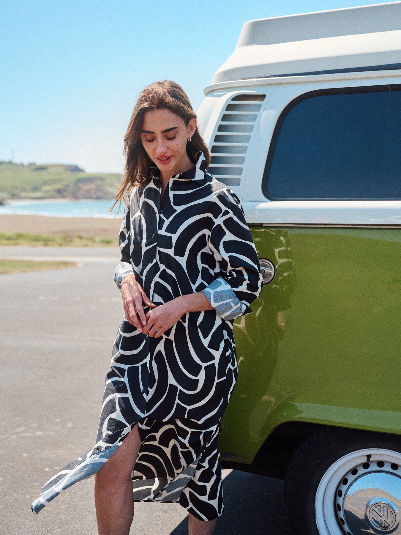 AMY dress Swoops Black - Lesley Evers-Shop-Shop/All Products-Shop/Dresses