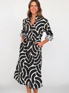 AMY dress Swoops Black - Lesley Evers-Shop-Shop/All Products-Shop/Dresses