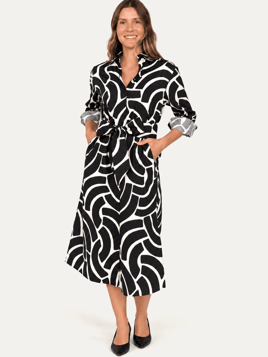 AMY dress Swoops Black - Lesley Evers-Shop-Shop/All Products-Shop/Dresses