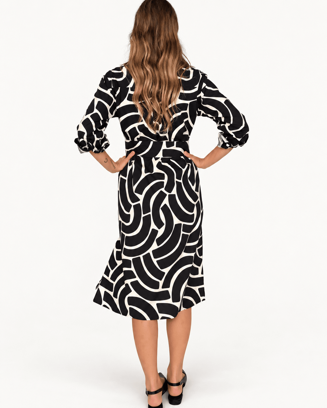 AMY dress Swoops Black - Lesley Evers-Shop-Shop/All Products-Shop/Dresses