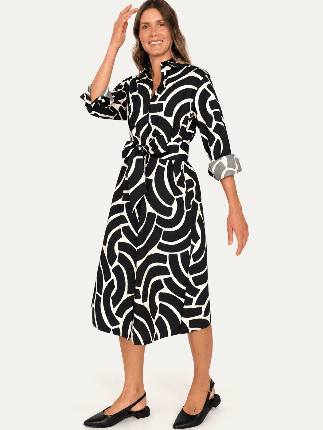 AMY dress Swoops Black - Lesley Evers-Shop-Shop/All Products-Shop/Dresses