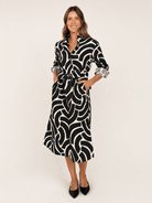 AMY dress Swoops Black - Lesley Evers-Shop-Shop/All Products-Shop/Dresses