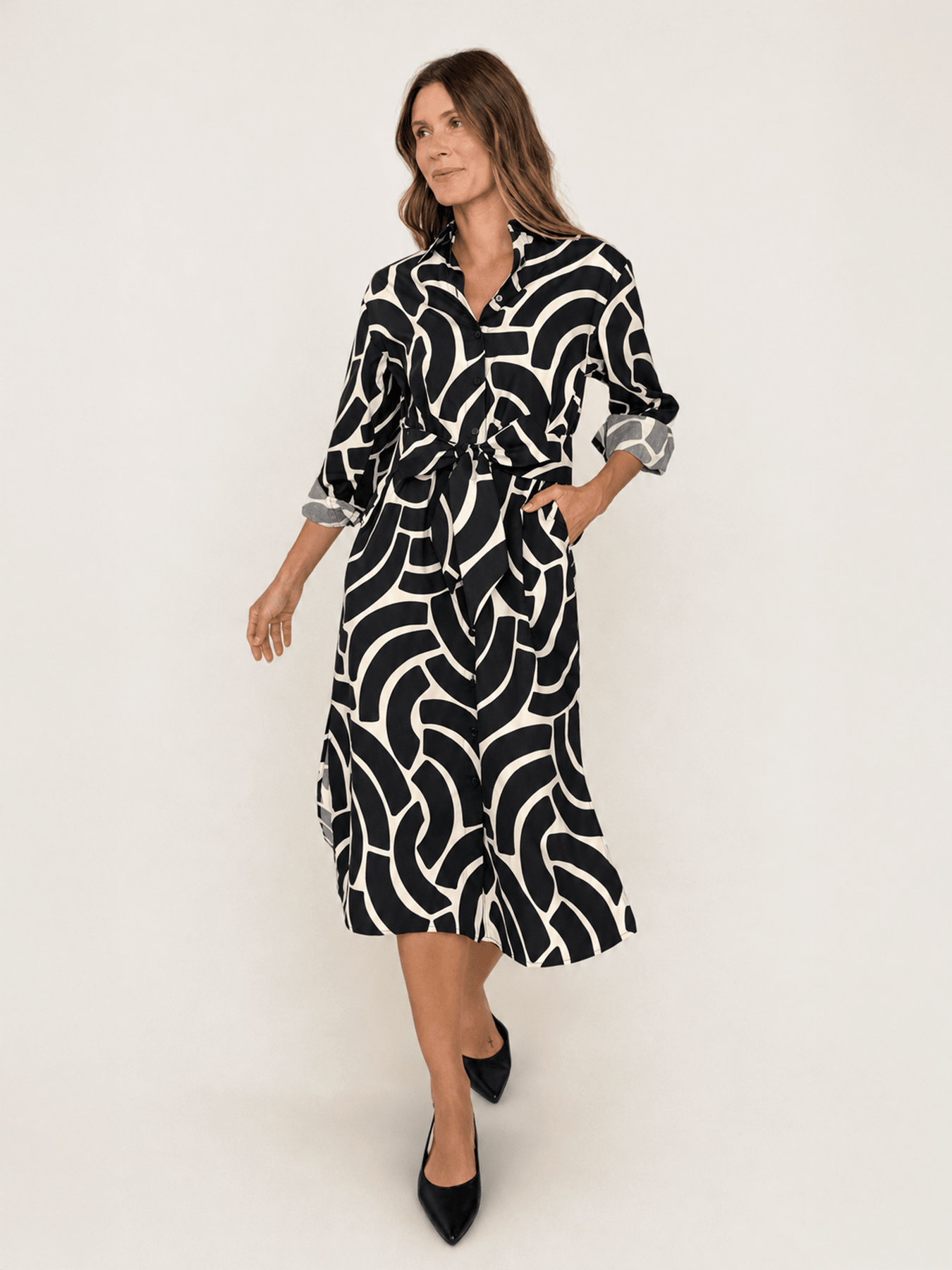 AMY dress Swoops Black - Lesley Evers-Shop-Shop/All Products-Shop/Dresses