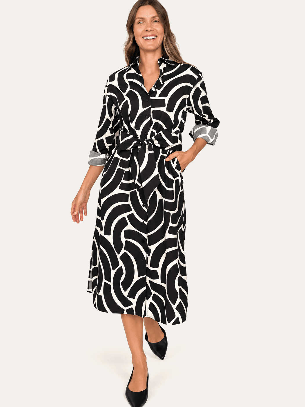 AMY dress Swoops Black - Lesley Evers-Shop-Shop/All Products-Shop/Dresses
