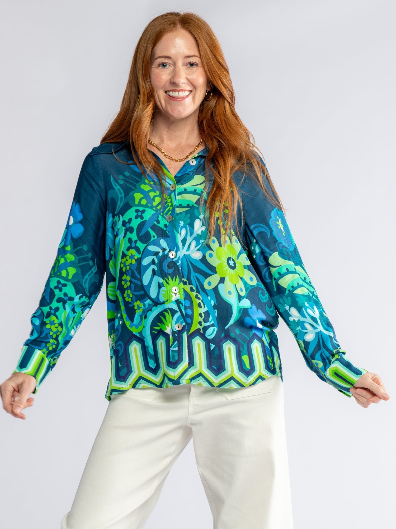 ANAYA blouse Bonanza Blue - Lesley Evers - Shop - Shop/All Products - Shop/New Arrivals